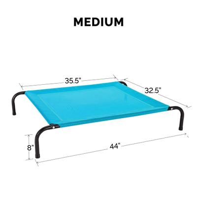 Show full view: FurHaven Elevated Dog & Cat Bed, Capri Blue, Medium slide 9 of 11
