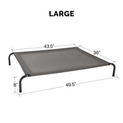 Show full view: FurHaven Elevated Dog & Cat Bed, Graphite Gray, Large slide 9 of 11