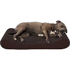 FurHaven Ultra Plush Luxe Lounger Orthopedic Cat & Dog Bed with Removable Cover, Chocolate, Large