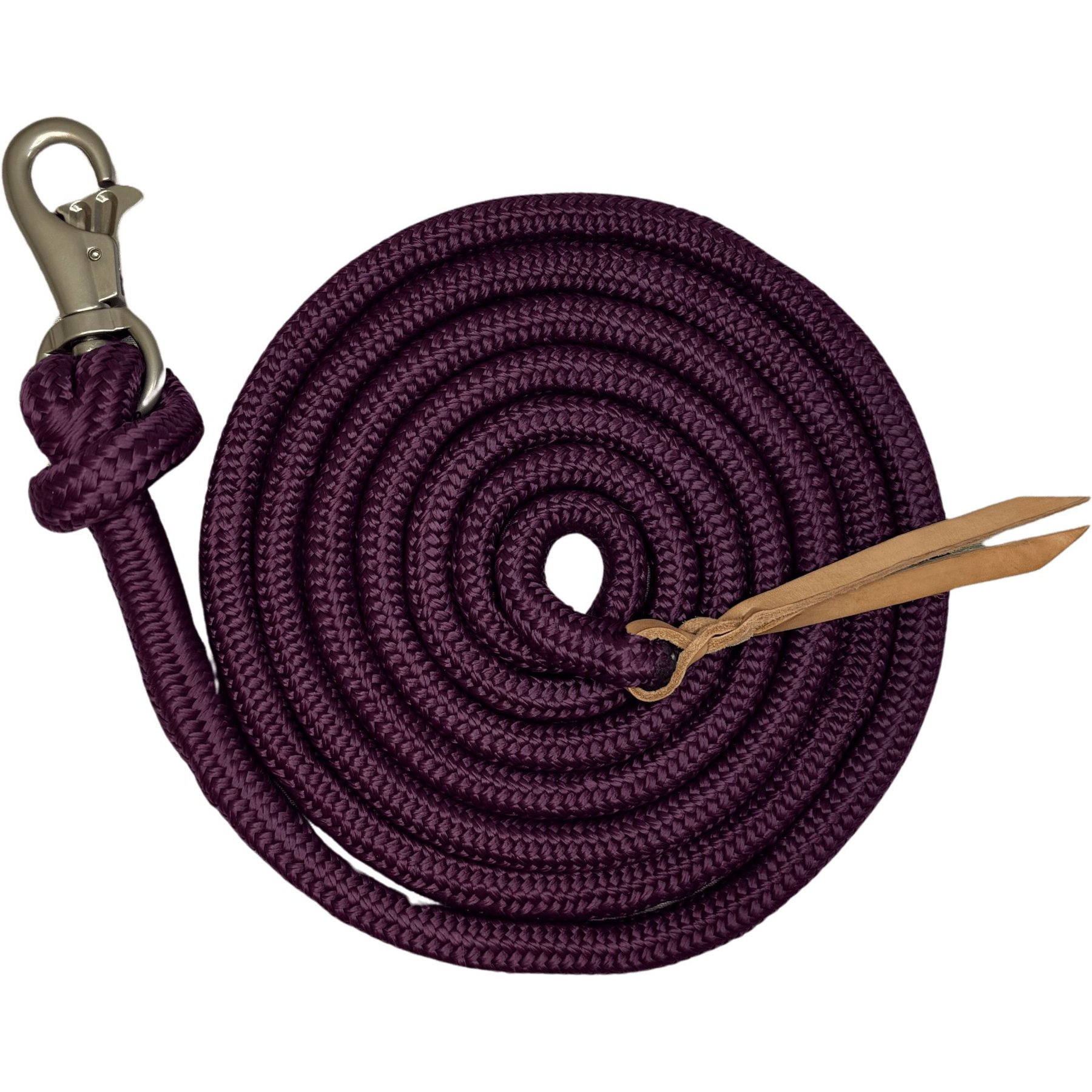 Kensington Protective Products Clinician Horse Training Lead Rope, 10-ft, Wine/Satin
