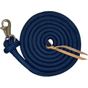 Kensington Protective Products Clinician Horse Training Lead Rope, 10-ft, Navy/Satin