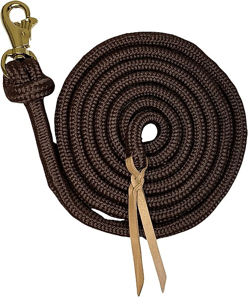 Show full view: Kensington Protective Products Clinician Horse Training Lead Rope, 15-ft, Brown slide 1 of 6