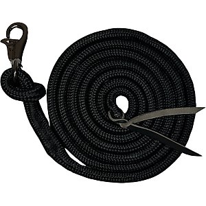 Kensington Protective Products Clinician Horse Training Lead Rope, 10-ft, Black/Black