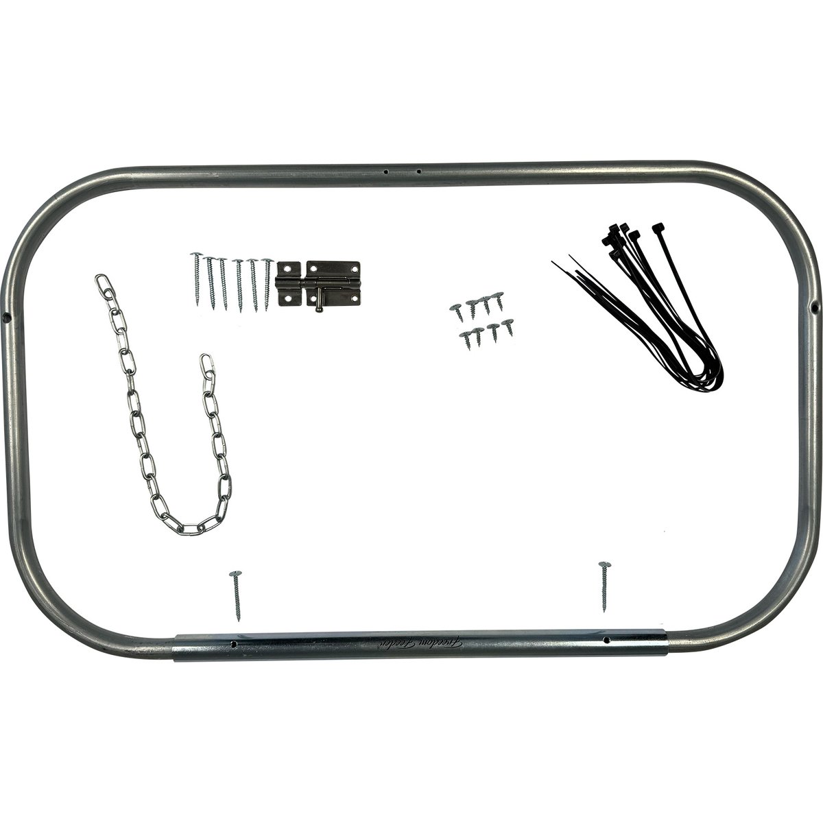 Kensington Protective Products Adjustable Frame Freedom Feeder Horse Hay Feeder, Silver
