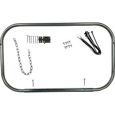 Kensington Protective Products Kensington Protective Products Adjustable Frame Freedom Feeder Horse Hay Feeder, Silver