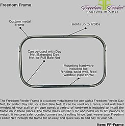Kensington Protective Products Adjustable Frame Freedom Feeder Horse Hay Feeder, Silver slide 2 of 3