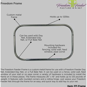 Kensington Protective Products Adjustable Frame Freedom Feeder Horse Hay Feeder, Silver