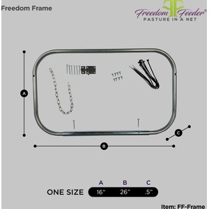 Kensington Protective Products Adjustable Frame Freedom Feeder Horse Hay Feeder, Silver