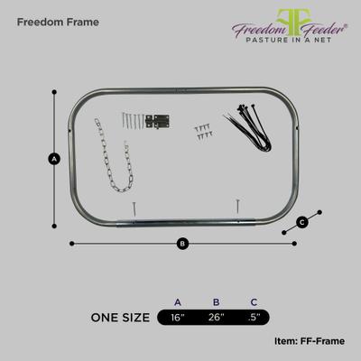 Show full view: Kensington Protective Products Adjustable Frame Freedom Feeder Horse Hay Feeder, Silver slide 3 of 3