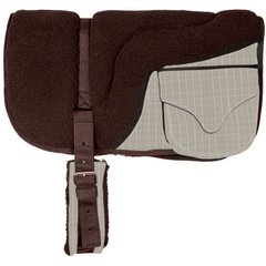 Kensington Protective Products Fleece Bareback Horse Saddle Pad with Pockets, Desert Sand
