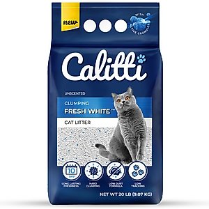 Calitti Fresh White Unscented Cat Litter, 20-lb bag