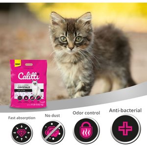 Calitti Crystals Unscented Non-Clumping Silica Gel Cat Litter, 8-lb bag