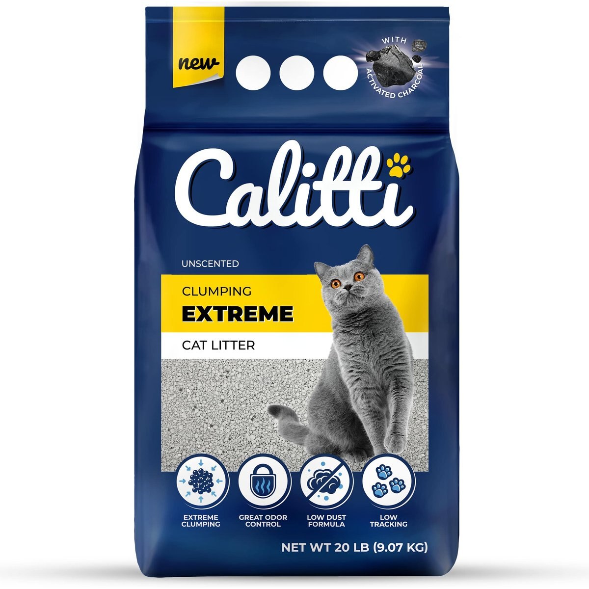 Calitti Extreme Unscented Clumping Cat Litter, 20-lb bag