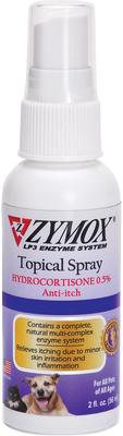 Show full view: Zymox Topical Cream Inflammation Relief Hydrocortisone 1.0% for Dogs & Cats + Enzymatic Topical Spray with Hydrocortisone 0.5%, 2-fl oz bottle slide 6 of 8