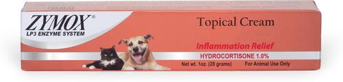 Show full view: Zymox Topical Cream Inflammation Relief Hydrocortisone 1.0% for Dogs & Cats + Enzymatic Topical Spray with Hydrocortisone 0.5%, 2-fl oz bottle slide 2 of 8