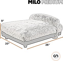 Club Nine Pets Milo Orthopedic Raised Dog Bed, Storm Gray, Medium slide 2 of 8