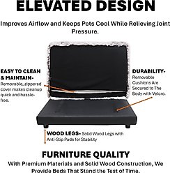 Club Nine Pets Roma Elevated Orthopedic Dog Bed, Brown, Large slide 2 of 8