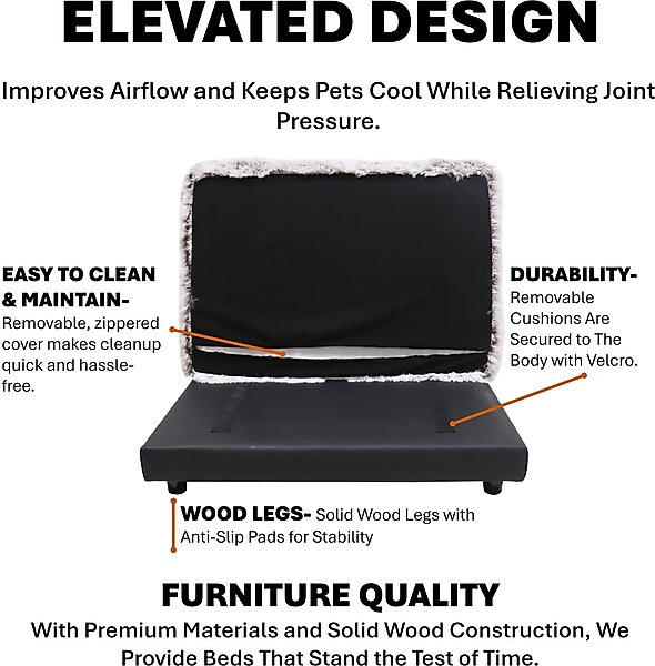 Club Nine Pets Roma Elevated Orthopedic Dog Bed
