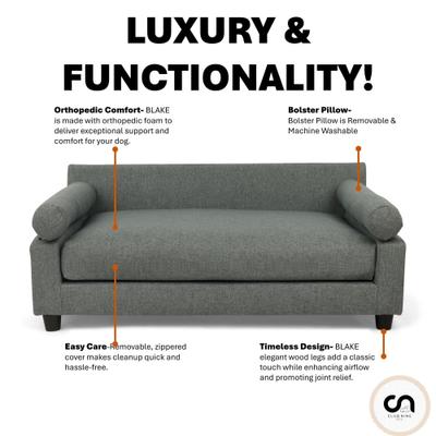 Show full view: Club Nine Pets Blake Orthopedic Dog Couch Bed, Dove, Medium slide 6 of 11