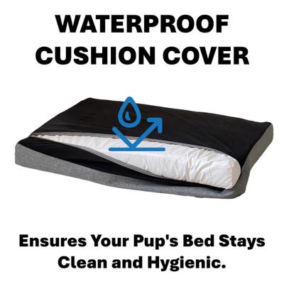 Show full view: Club Nine Pets Blake Orthopedic Dog Couch Bed, Charcoal, Large slide 6 of 10