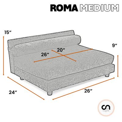 Show full view: Club Nine Pets Roma Elevated Orthopedic Dog Bed, Storm Gray, Medium slide 8 of 9