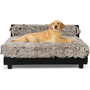 Club Nine Pets Roma Elevated Orthopedic Dog Bed, Brown, Large