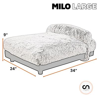 Show full view: Club Nine Pets Milo Orthopedic Raised Dog Bed, Brown, Large slide 8 of 8