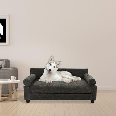 Show full view: Club Nine Pets Blake Orthopedic Dog Couch Bed, Charcoal, Large slide 4 of 10