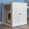 Show in main carousel: The Refined Feline Self Cleaning Cat Litter Box Cabinet, Shaker Door, White slide 1 of 2