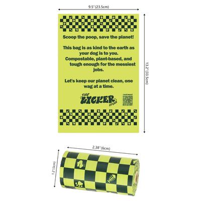 Show full view: THE LICKER STORE Extra Thick Leak Proof Environment-Friendly Poop Bags with Rechargeable LED Flashlight Dispenser, Unscented, 120 count slide 4 of 9