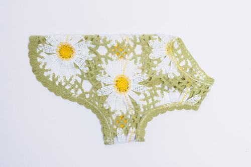 Show full view: Both Tails Sunshine Crochet Dog Shirt, Small slide 4 of 7