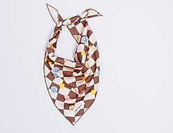 Both Tails Checkers Dog Bandana, Small slide 1 of 4