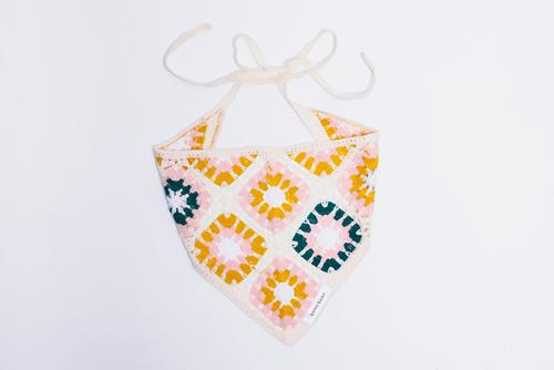 Show full view: Both Tails Bubblegum Crochet Dog Shirt & Bandana, X-Small slide 4 of 6