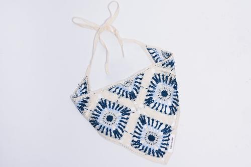 Show full view: Both Tails Nazar Crochet Dog Shirt & Bandana, Small slide 4 of 6