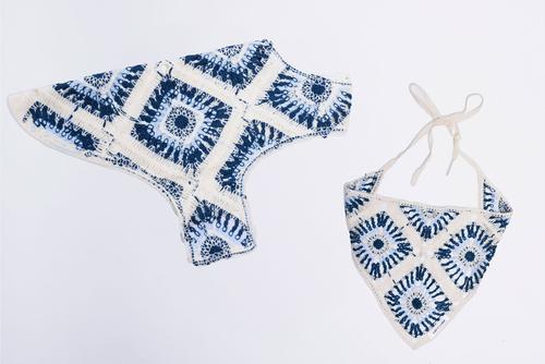 Show full view: Both Tails Nazar Crochet Dog Shirt & Bandana, Small slide 2 of 6