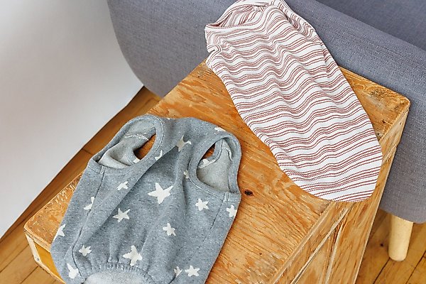 Show full view: Both Tails Candy Cane Sleeveless Dog Sweater, Medium slide 3 of 6
