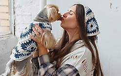 Both Tails Nazar Crochet Dog Bandana