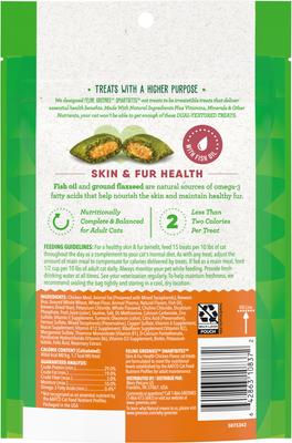 Show full view: Greenies Feline SmartBites Healthy Skin & Fur Natural Chicken Flavor Soft & Crunchy Adult Cat Treats, 4.6-oz bag slide 3 of 13