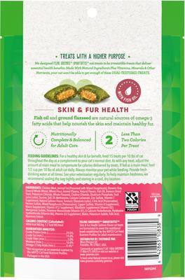Show full view: Greenies Feline SmartBites Healthy Skin & Fur Natural Salmon Flavor Soft & Crunchy Adult Cat Treats, 4.6-oz bag slide 3 of 13