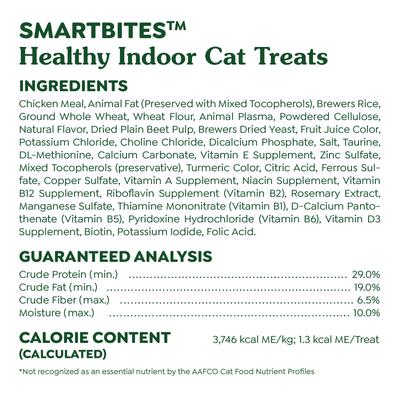 Show full view: Greenies Feline SmartBites Healthy Indoor Natural Chicken Flavor Soft & Crunchy Adult Cat Treats, 2.1-oz bag slide 7 of 11