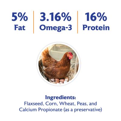 Show full view: Promega Feed FlaxPoultry 16% Protein Crumble Poultry Feed, 25-lb pail slide 7 of 9