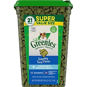 Greenies Adult Dental Cat Treat, Tempting Tuna Flavor