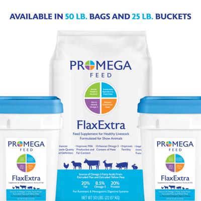 Show full view: Promega Feed FlaxExtra Farm Animal Feed Supplement, 25-lb pail slide 8 of 9