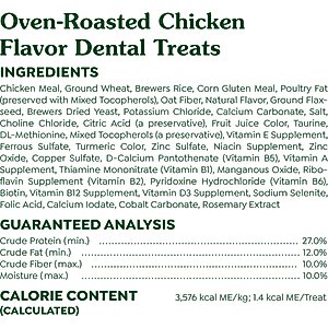 Greenies Feline Oven Roasted Chicken Flavor Adult Dental Cat Treats, 4.6-oz bag