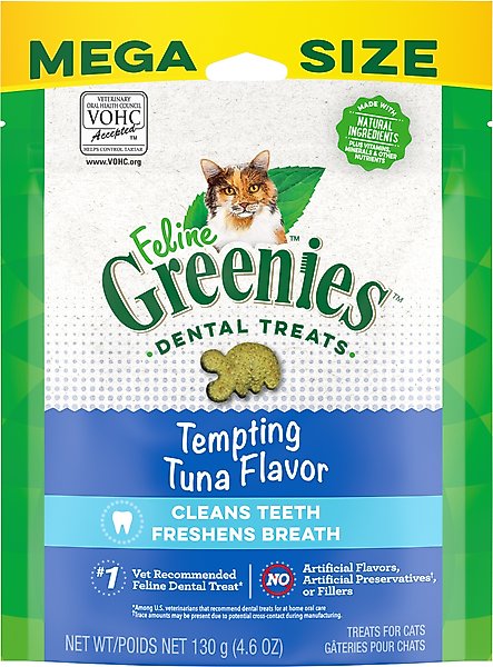 Greenies Adult Dental Cat Treat, Tempting Tuna Flavor