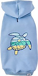 LIFE IS GOOD Sea Turtle Dog Hoodie, Cool Blue, Small