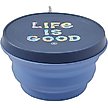 Show in main carousel: LIFE IS GOOD Vintage Stack Silicone Travel Dog Bowl with Lid, Cornflower Blue, 4.25-cup slide 3 of 3