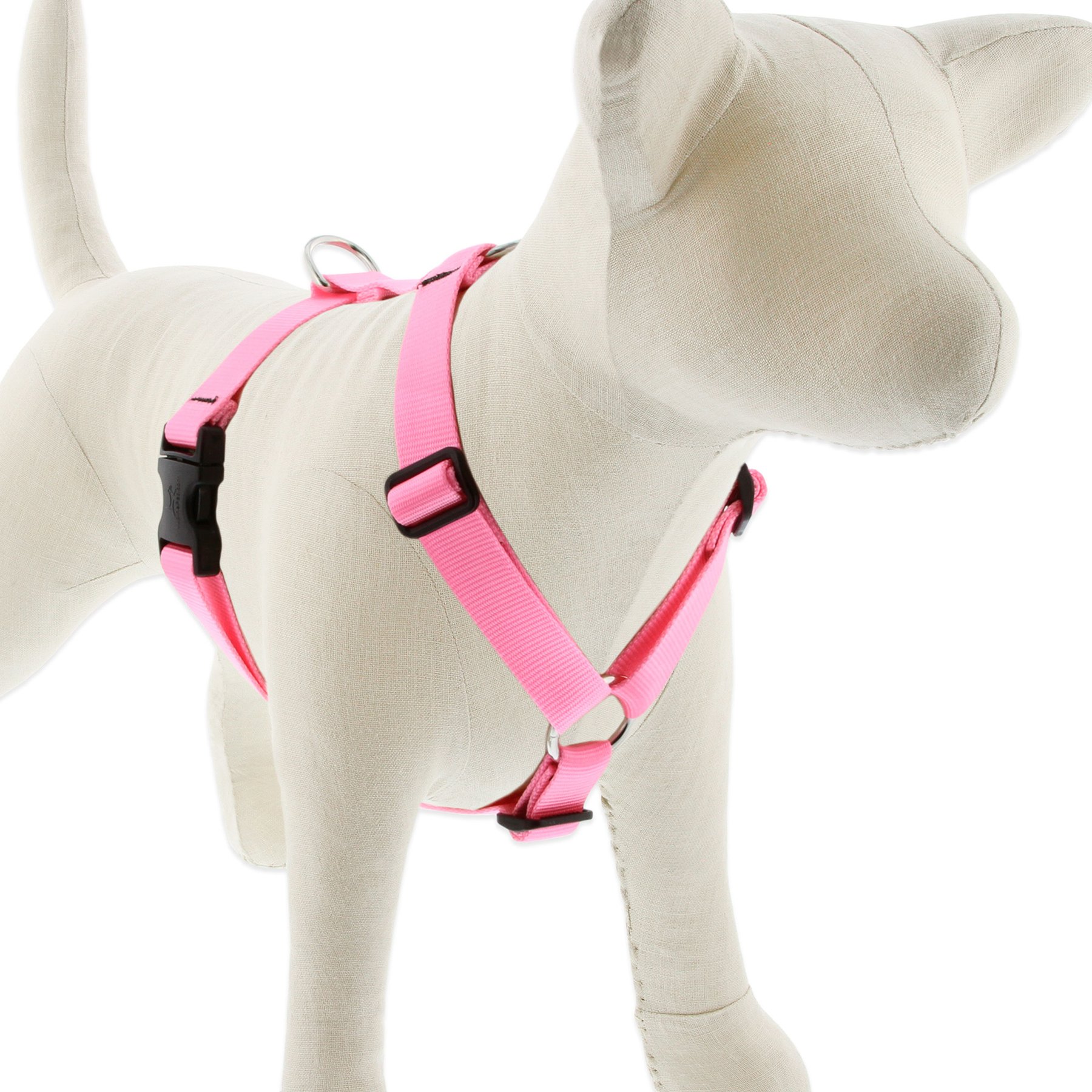 LupinePet Basic Solid Adjustable Dog Harness, Pink, X-Large: 36 to 44-in chest