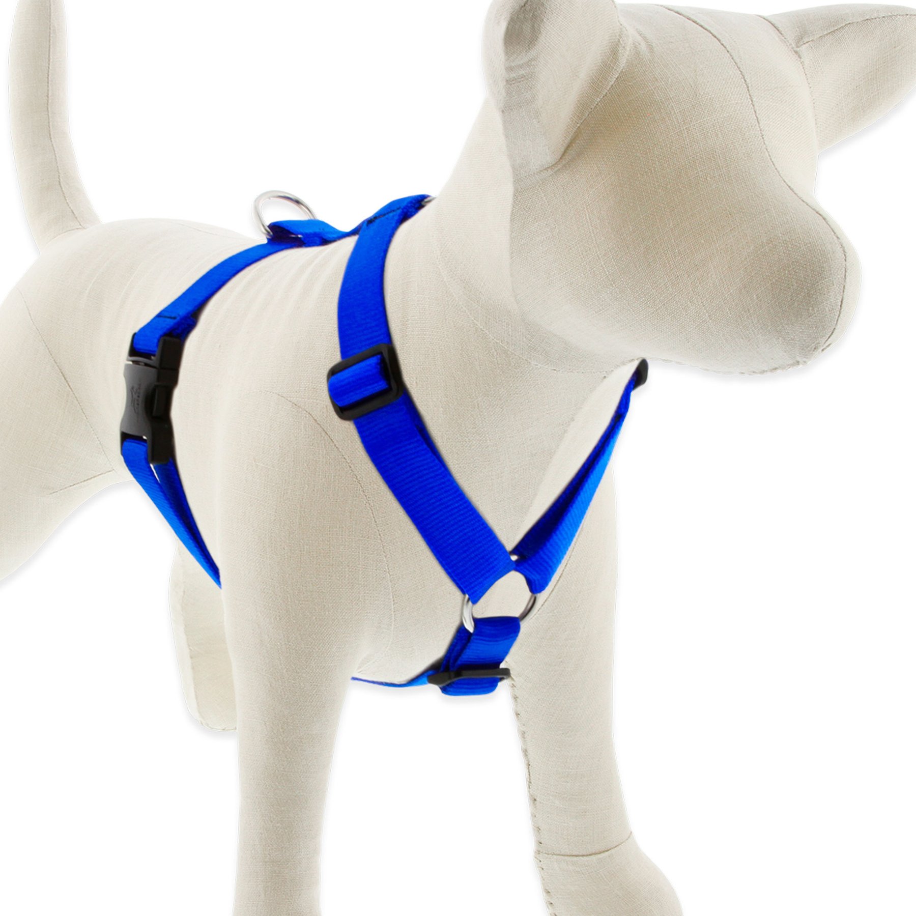 LupinePet Basic Solid Adjustable Dog Harness, Blue, Medium: 20 to 32-in chest