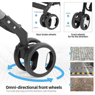 Show full view: BingoPaw Dog & Cat Stroller, Grey slide 5 of 10